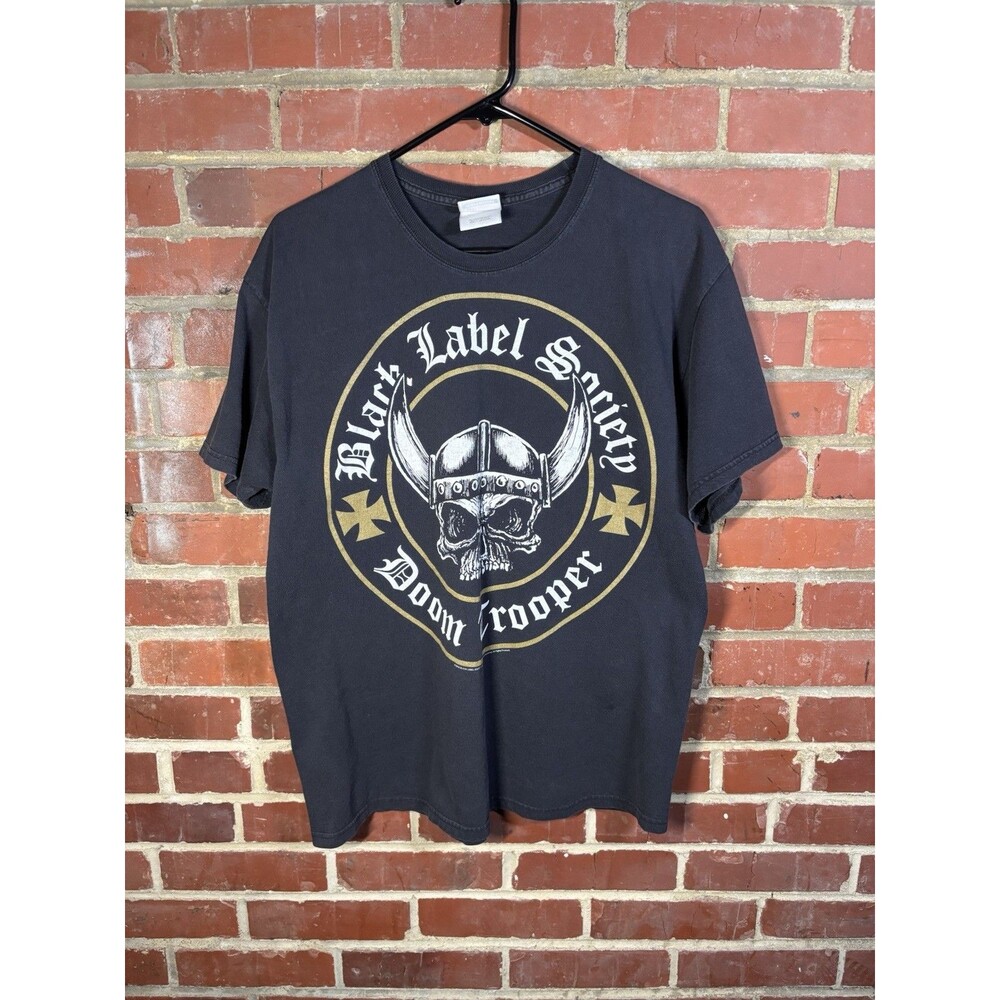 Vintage Y2k 2008 Black Label Society Doom Trooper Doom Crew Shirt Adult Large